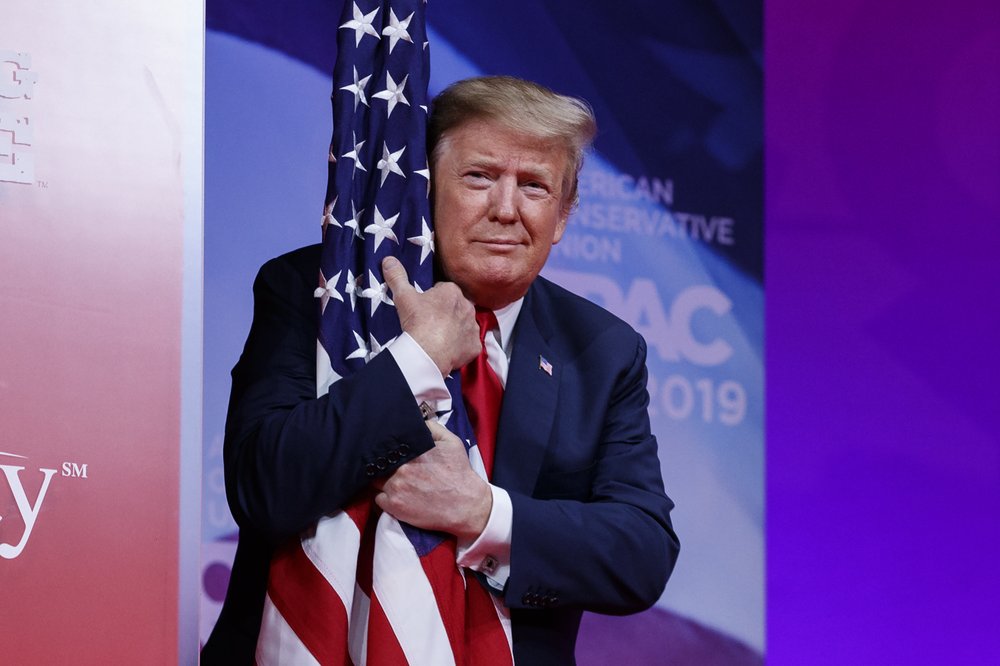 WATCH Trump Hugs The Flag, Predicts 2020 Victory in Rousing Speech at