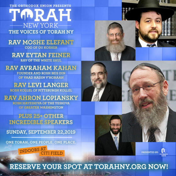 Seats Are Filling Up Fast: Torah NY Is The Event Of The Season