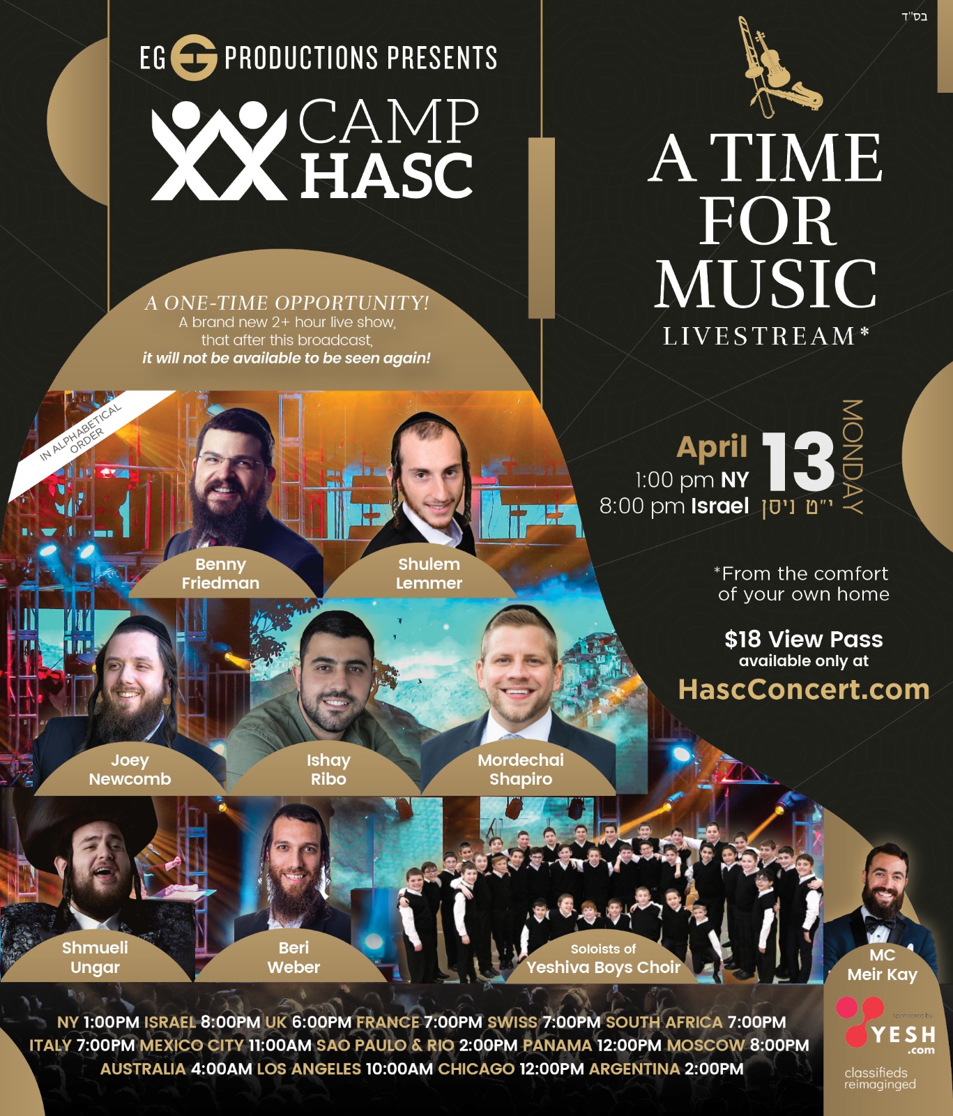 Camp HASC is proud to present A Time for Music Livestream! The