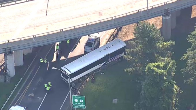 12 Hurt As Commuter Buses Crash On New Jersey Turnpike Ramp – The ...