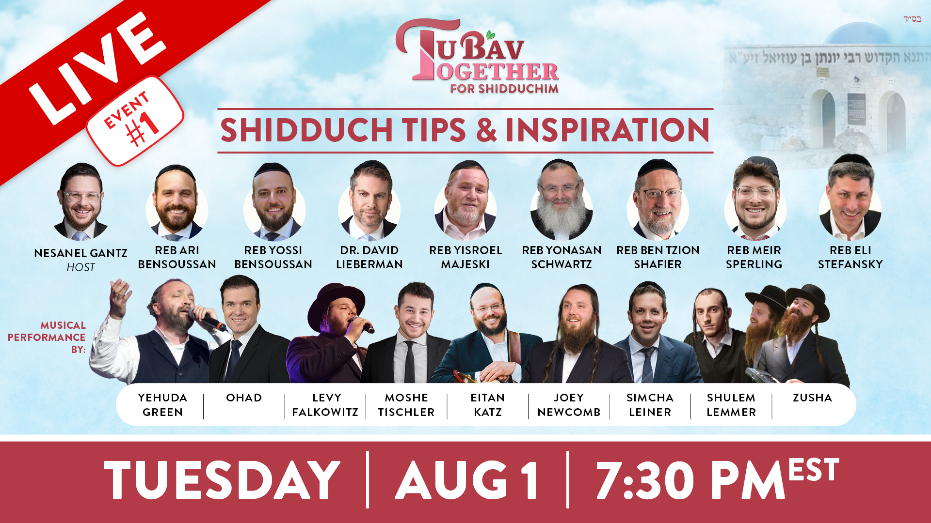 WATCH AGAIN! Music Tu B’Av Together Live Event 4 Shidduchim | The ...